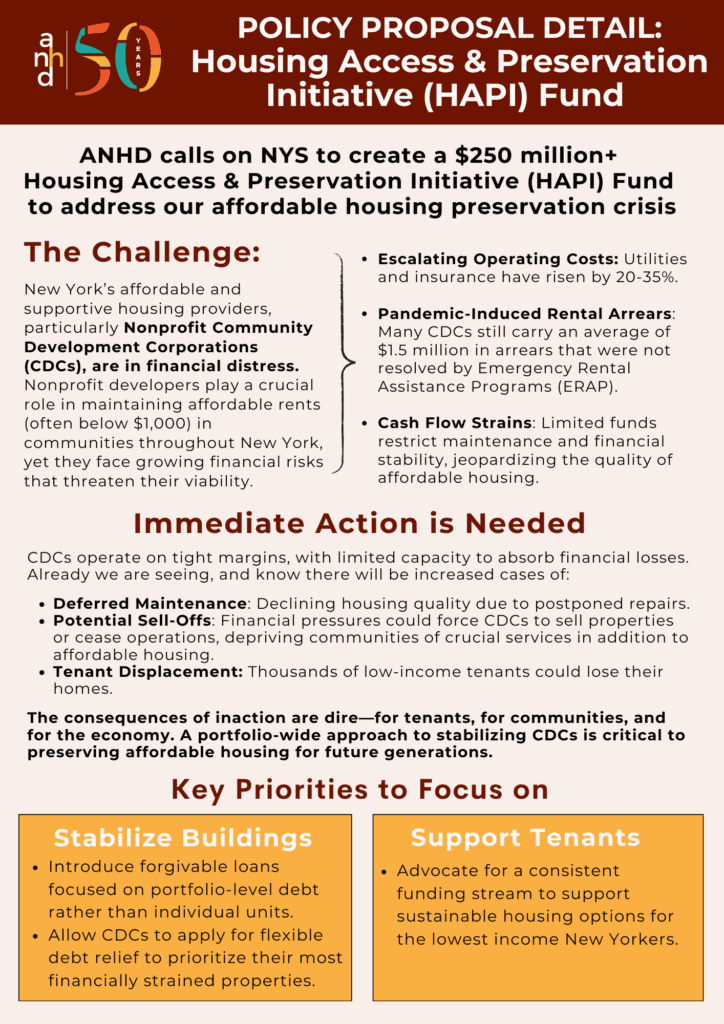 ANHD 2025 State Policy Platform | ANHD